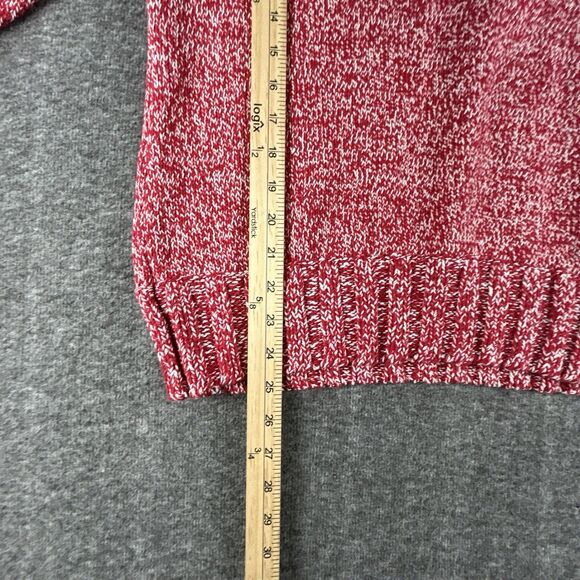 Croft & Barrow Marled Sweater Womens Sz Large Red Turtle Neck Cable Knit NWT - Picture 8 of 10